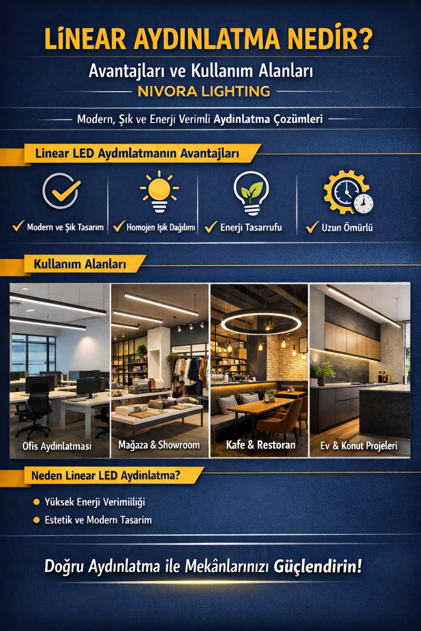 Linear Aydınlatma Nedir? Avantajları ve Kullanım Alanları