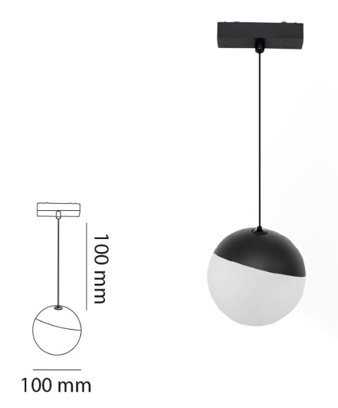 Yuvarlak Sarkıt Slim Magnet Aydınlatma 48V