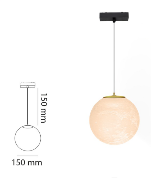 Yuvarlak Cam Sarkıt Slim Magnet Aydınlatma 48V