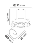 12W Hareketli Spot Armatür – NIVORA | Sıva Altı Ayarlanabilir LED Spot