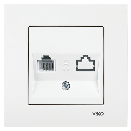 Viko Karre/Meridian Beyaz Tekli Nümeris Cat3 Mekanizma (Çerçeve Hariç) 90967013