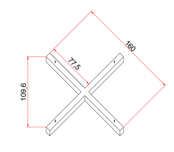 160 cm X Lineer- Osram Led- Çapraz Lineer-5x8 cm