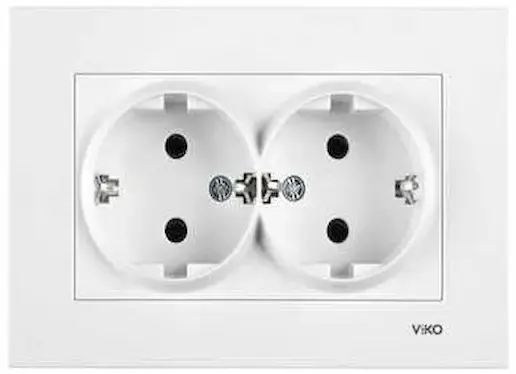 Viko Karre/Meridian Beyaz İkili Topraklı Priz 90960056