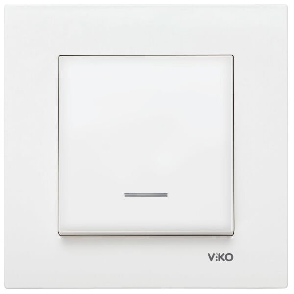 Viko Karre/Meridian Beyaz Işıklı Anahtar (Çerçeve Hariç) 90967019