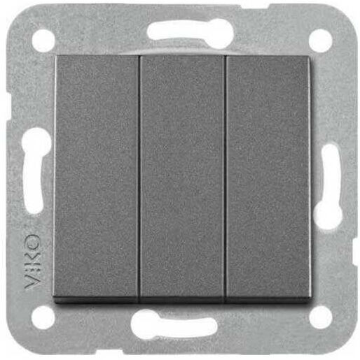 Viko Artline Novella/Trenda Füme Üçlü Anahtar (Düğme +Mekanizma) 92605468