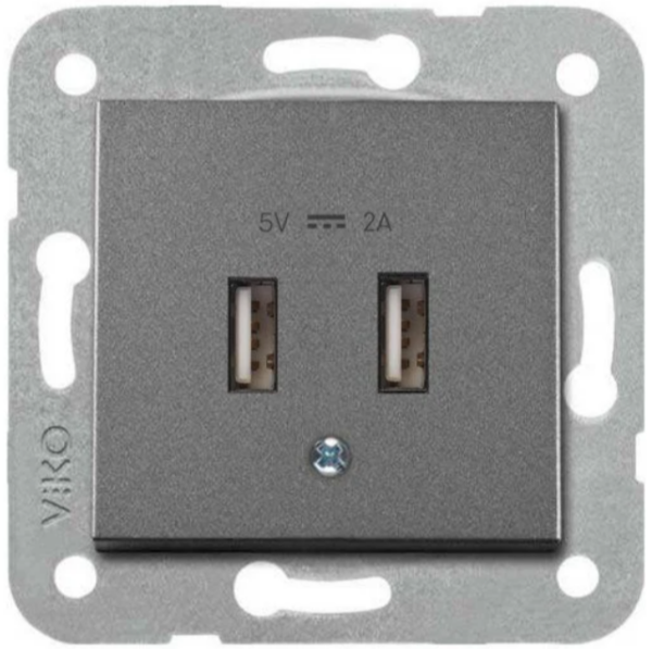 Viko Artline Novella/Trenda Füme Usb Priz Kapak 5v-2A (Kapak +Mekanizma) 92605457