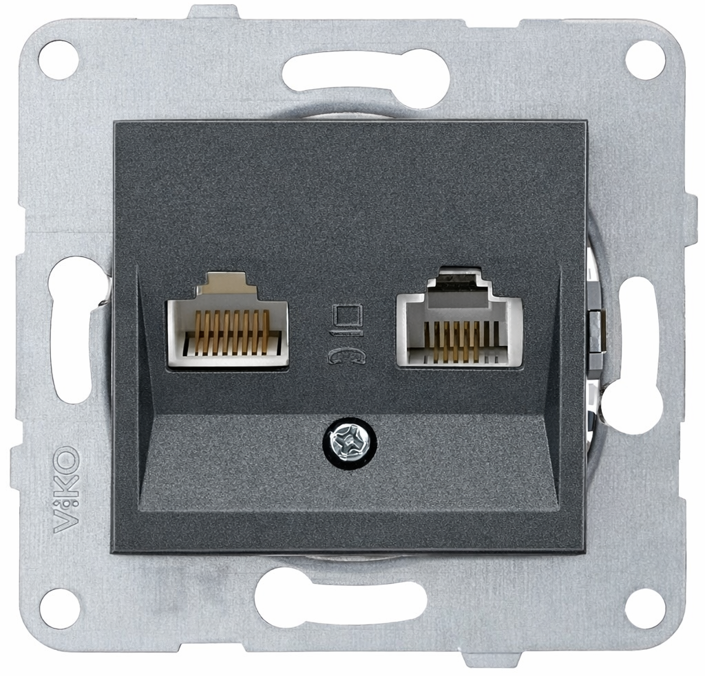Viko Artline Novella/Trenda Füme İkili Nümeris Prizi Cat-3 (Kapak +Mekanizma) 92605432