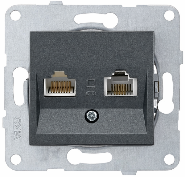 Viko Artline Novella/Trenda Füme İkili Nümeris Prizi Cat-3 (Kapak +Mekanizma) 92605432