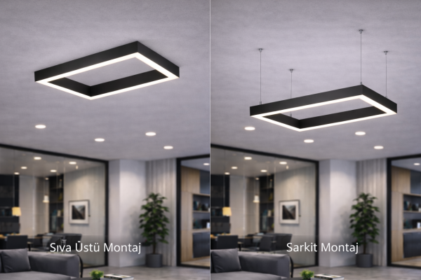 200X100 cm Dikdörtgen Lineer Aydınlatma- Osram Led-5x8 cm