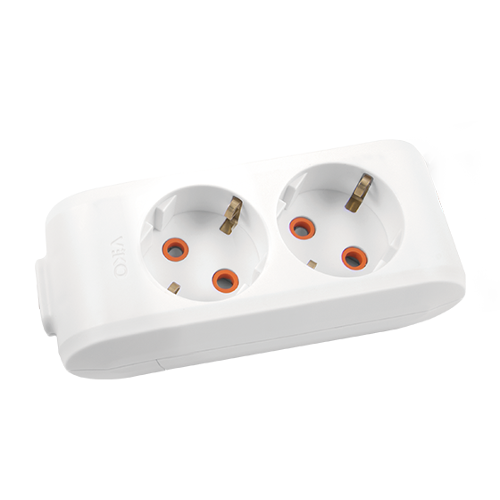 Viko Multi-let Topraklı 2'li Ç.K Kablosuz Grup Priz Beyaz