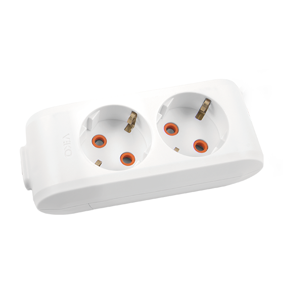 Viko Multi-let Topraklı 2'li Ç.K Kablosuz Grup Priz Beyaz