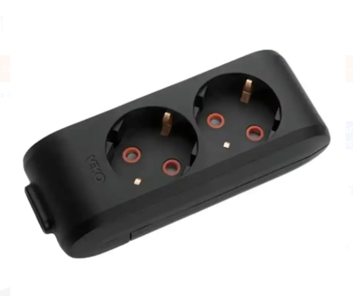 Viko Multi-let Topraklı 2'li Ç.K Kablosuz Grup Priz Siyah