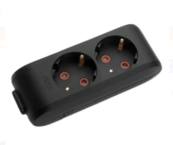 Viko Multi-let Topraklı 2'li Ç.K Kablosuz Grup Priz Siyah