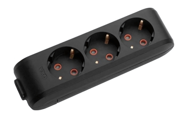 Viko Multi-let Topraklı 3'lü Ç.K Kablosuz Grup Priz Siyah