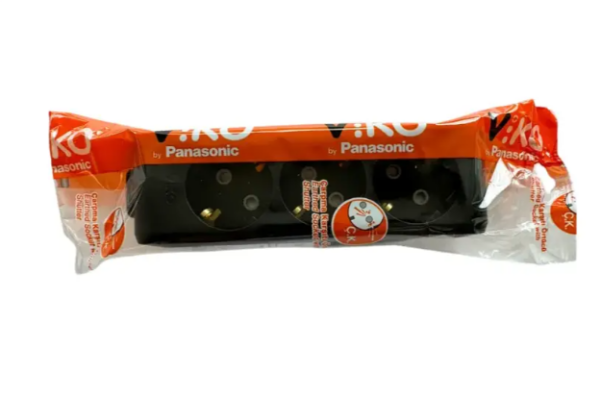 Viko Multi-let Topraklı 3'lü Ç.K Kablosuz Grup Priz Siyah