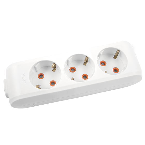 Viko Multi-let Topraklı 3'lü Ç.K Kablosuz Grup Priz Beyaz