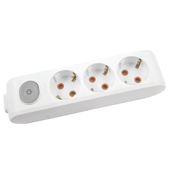 Viko Multi-let Topraklı 3'lü Ç.K Anahtarlı Kablosuz Grup Priz Beyaz