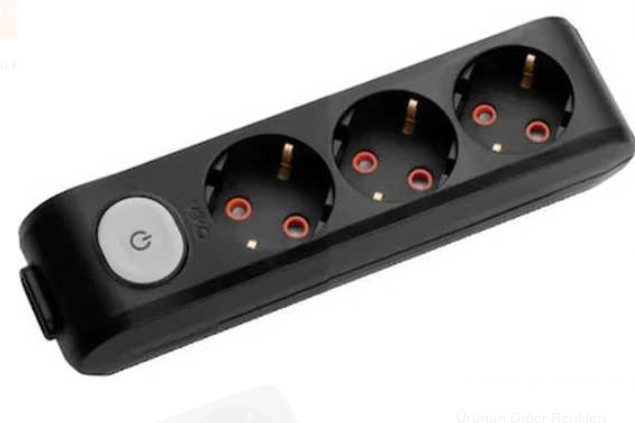 Viko Multi-let Topraklı 3'lü Ç.K Anahtarlı Kablosuz Grup Priz Siyah