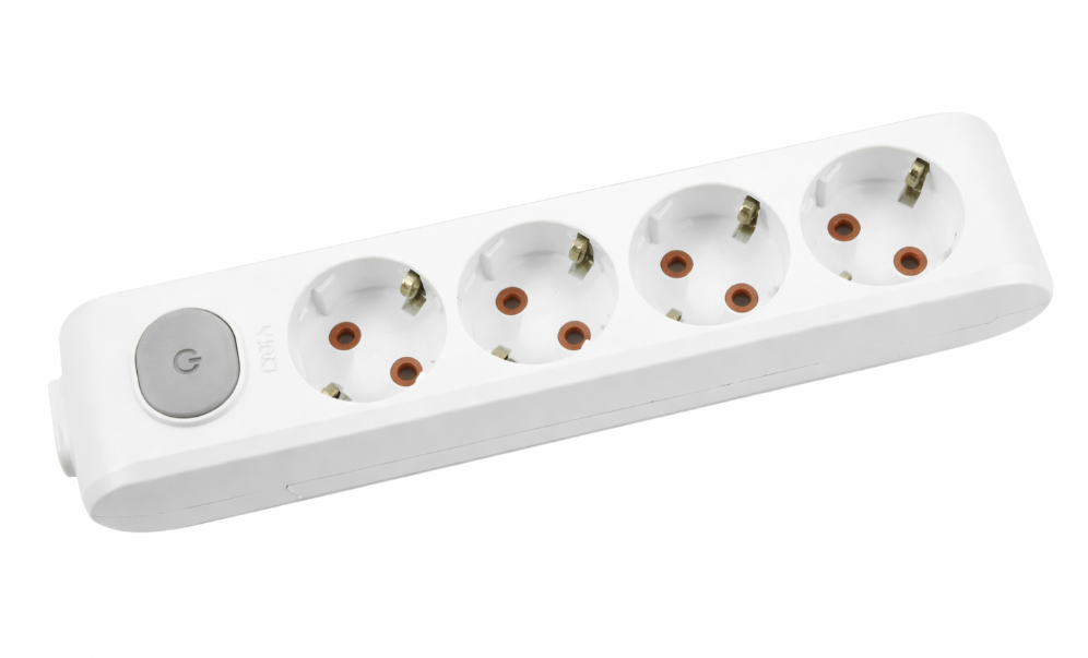 Viko Multi-let Topraklı 4'lü Ç.K Anahtarlı Kablosuz Grup Priz Beyaz