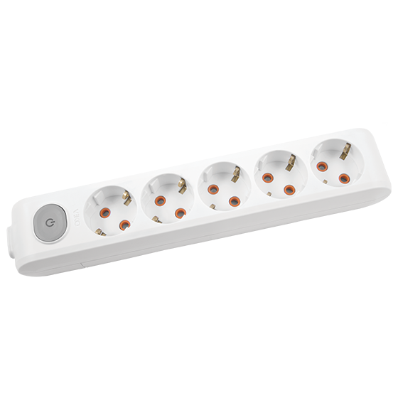 Viko Multi-let Topraklı 5'li Ç.K Anahtarlı Kablosuz Grup Priz Beyaz