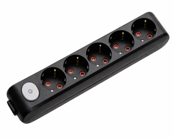 Viko Multi-let Topraklı 5'li Ç.K Anahtarlı Kablosuz Grup Priz Siyah