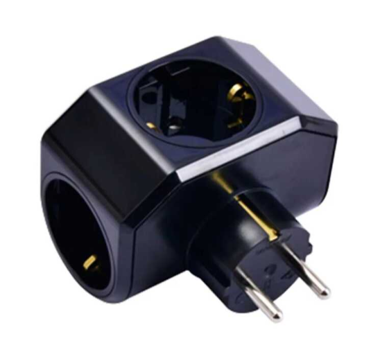 Viko Yonca Plus Siyah Üçlü Topraklı Priz - 90303004