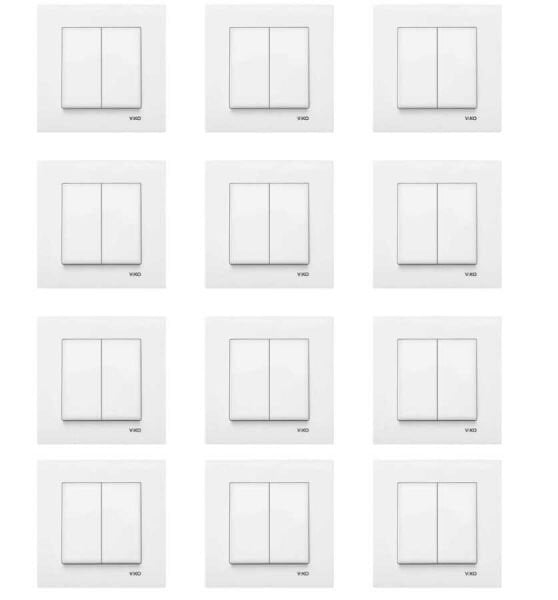 Viko Karre 12'li Beyaz Komütatör (Çerçeve Dahil) 90967002-12