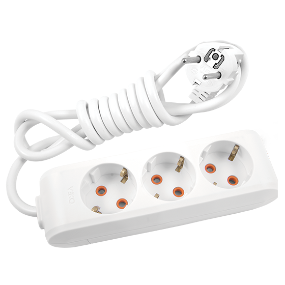 Viko Multi-Let Üçlü Grup Priz Topraklı 3 Metre Beyaz (Çocuk Korumalı) 90113303