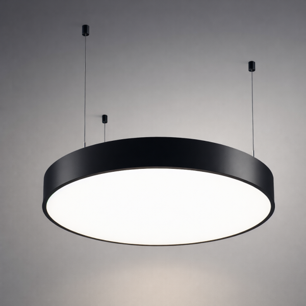 100 cm Osram LED Yuvarlak Davul Lineer Aydınlatma-Sıva Üstü/Sarkıt Montaj- 8 cm Kasa