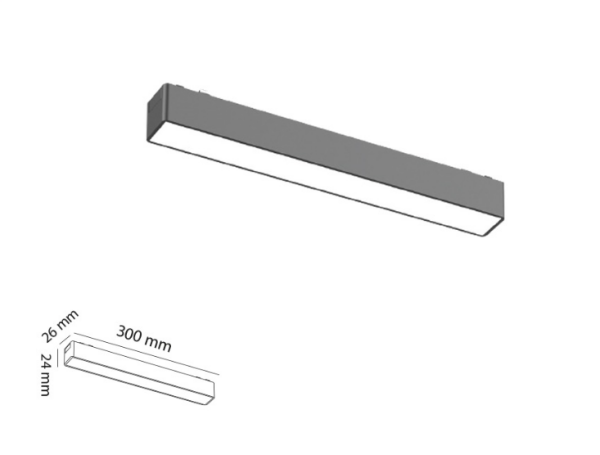 18 W Opal Difüzörlü 30 cm Slim Magnet Aydınlatma