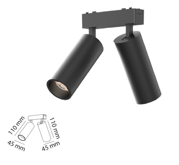 2x10 W Slim Magnet Ray Spot Aydınlatma İkili 48V