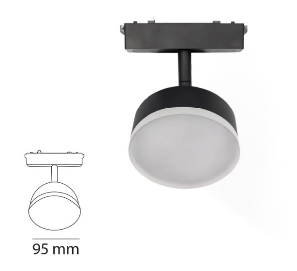 9 W Hareketli Opal Difüzörlü Slim Magnet Ray Aydınlatma 48V